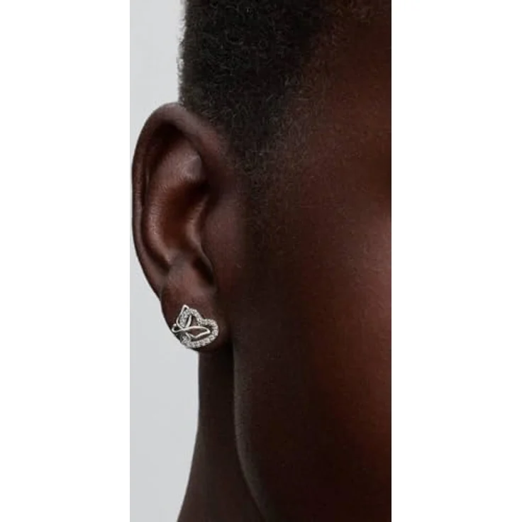 Pandora Ohrstecker Herz Schmetterling, 925 Sterling Silber mit 36 Cubic Zirkonia, durchbrochenes Design für Damen Schmuck – Bild 3