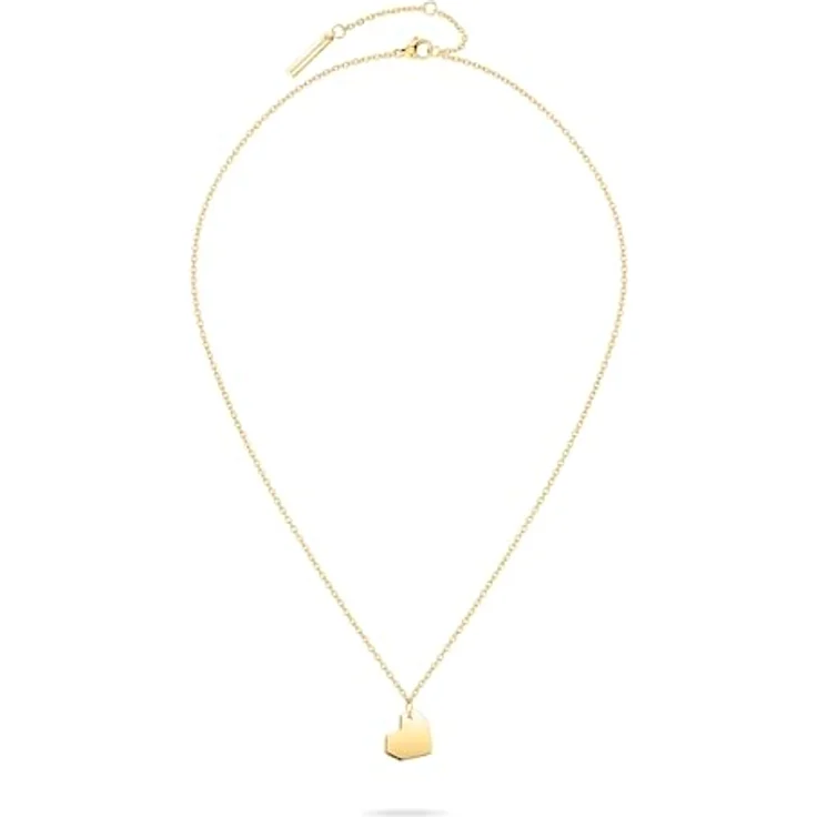 Liebeskind Berlin Herz-Halskette, Edelstahl IP Gold poliert, 45 cm, Erbskette mit Karabinerverschluss – Bild 2