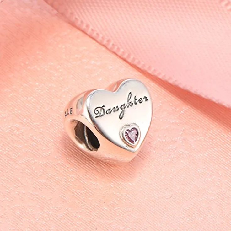PANDORA Herz-Charm Daughter 925er Silber mit Zirkonen, 791726PCZ – Bild 3