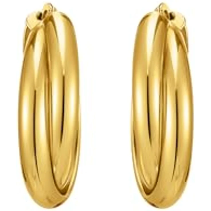 Thomas Sabo Creolen CR738-413-39, Goldfarbene Creolen aus 925er Silber mit hochwertiger Vergoldung und Clipverschluss – Bild 2