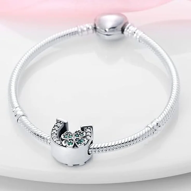TINSLO Charm Anhänger Damen, 925 Sterling Silber mit Zirkonia-Steinen, kompatibel mit Pandora Armbändern und Halsketten, ideal als Geschenk für Frauen und Mädchen – Bild 3