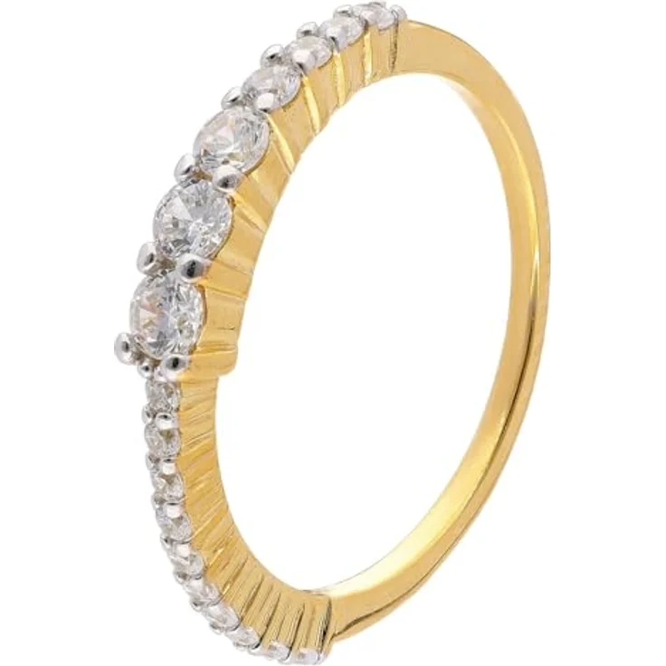 trendor Damenring Gold 333/8K Zirkonia-Ring, elegantes Schmuckstück mit strahlenden Zirkonia-Steinen, Ringgröße 52/16,6 – Bild 1
