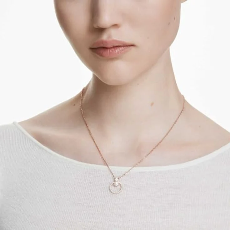 Swarovski Constella Anhänger, Rundschliff, Weiß, Roségold-Legierungsschicht mit Swarovski Zirconia – Bild 5