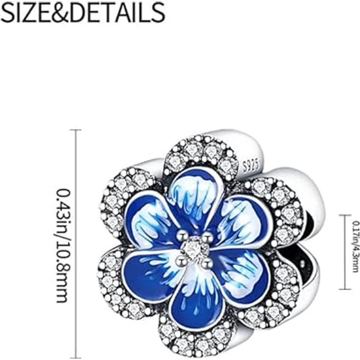 Pandach Damen Charm Anhänger, 925 Sterling Silber mit Zirkonia, kompatibel mit europäischen Armbändern und Halsketten, ideales Geschenk für Frauen und Mädchen – Bild 5