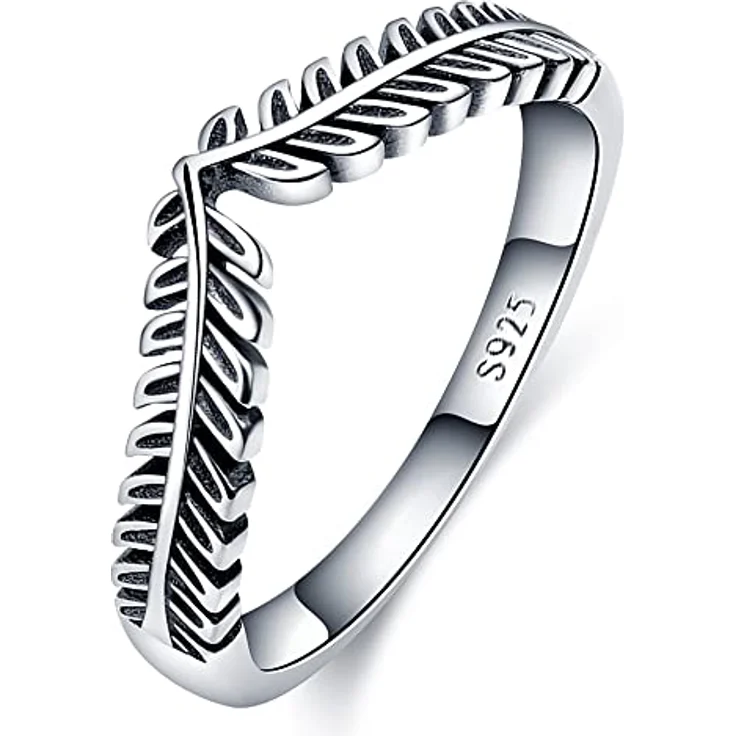 KUNSIR 925 Sterling Silber Damenring, Retro Liebesknoten Design mit Zirkonia, in Geschenkverpackung – Bild 1