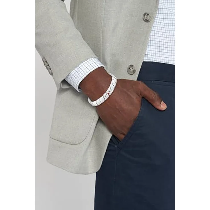 Tommy Hilfiger Jewelry Gliederarmband für Herren aus Edelstahl mit ikonischer Flagge, 19 cm, mit feiner Gravur und klappverschluss, auch in goldener Ausführung erhältlich – Bild 3