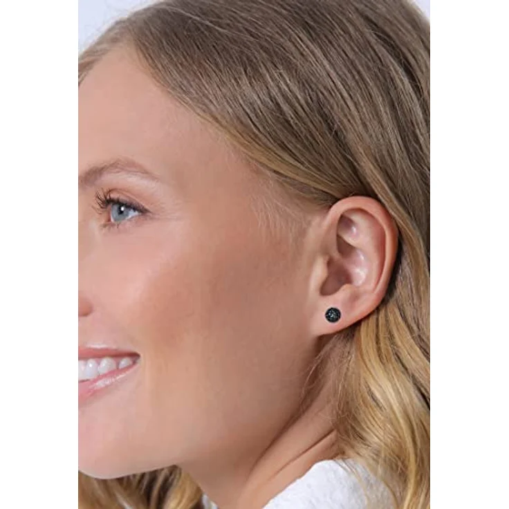 Elli Ohrstecker Kugel Elegant aus 925 Sterling Silber mit Kristallen, handgefertigter Echtschmuck für Damen, in türkiser Samtverpackung – Bild 4