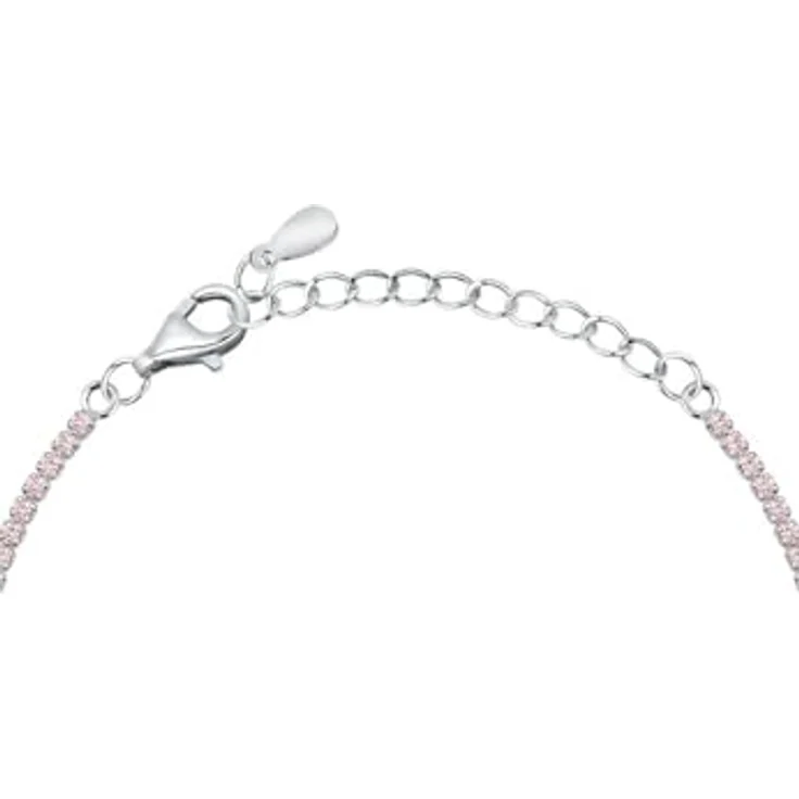 CHRIST Tennisarmband 89086353, pinke Zirkonia in 925er Silber mit Karabinerhakenverschluss – Bild 5