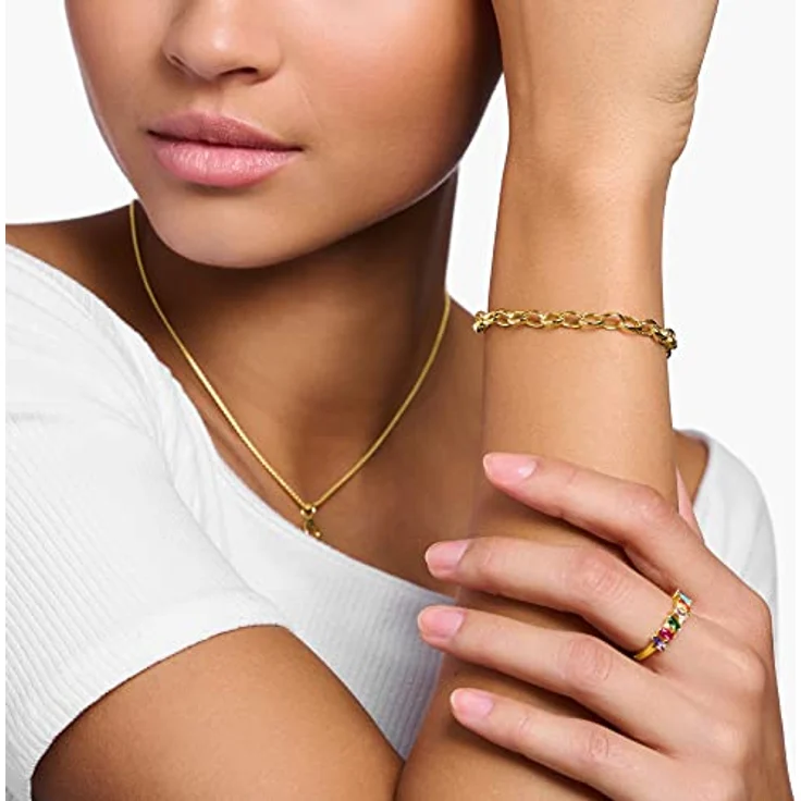 Thomas Sabo Charm-Armband klassisch, vergoldetes Silber aus 925er Sterlingsilber, zeitloses Design – Bild 3