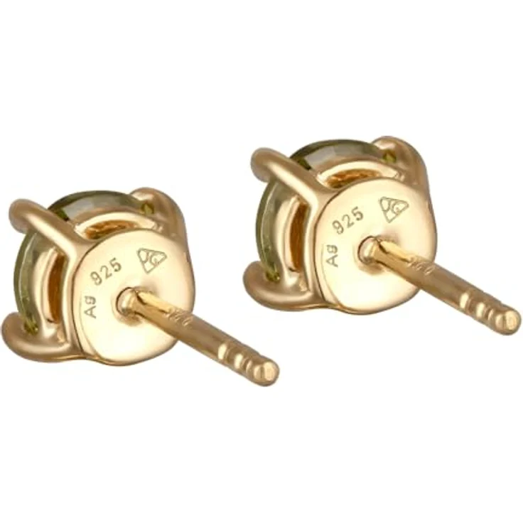 Kuzzoi Herren Ohrringe Ohrstecker Rund (6 mm) mit grünen Zirkonia aus 925 Sterling Silber, zeitloser Ohrschmuck für den Mann – Bild 4