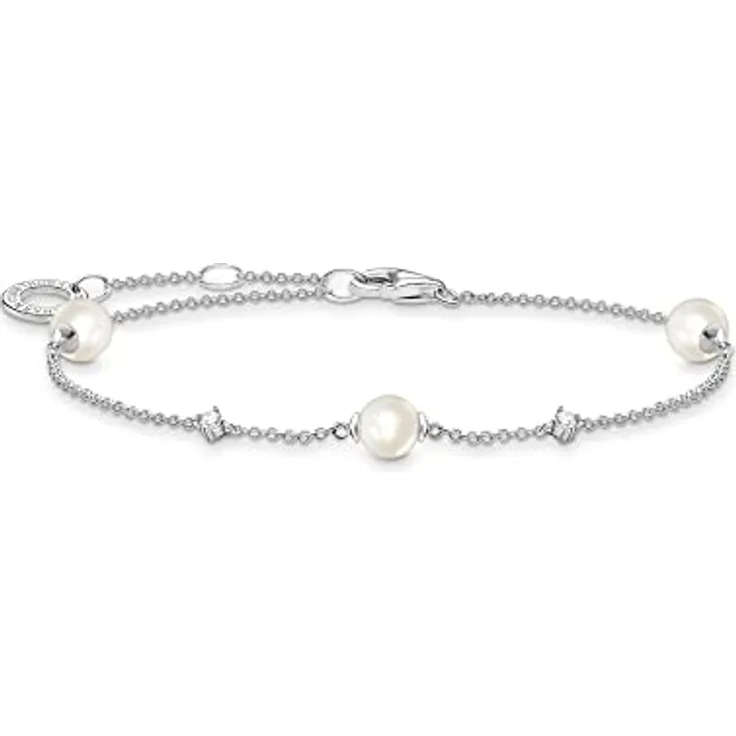 Thomas Sabo Armband Charming A2038-167-14-L19V, elegantes Armschmuck aus hochwertigem Material, silberfarben