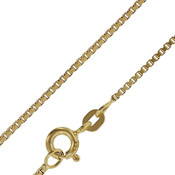 trendor Venezianer Kette 333 Gold, 0,9 mm Echtgold Halskette für Anhänger, 38 cm, edles Geschenk in Geschenkbox – Bild 1