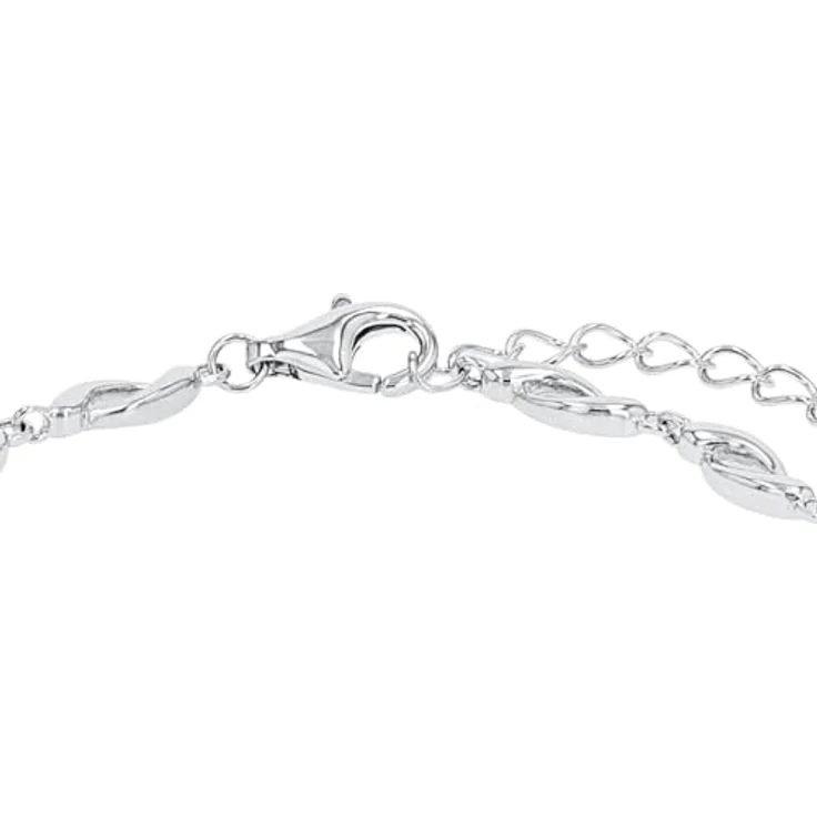 Amor Armband 925 Sterling Silber Damen Armschmuck mit Zirkonia, 17+3 cm, Silber, in Schmuck Geschenk Box, 2022412 – Bild 3
