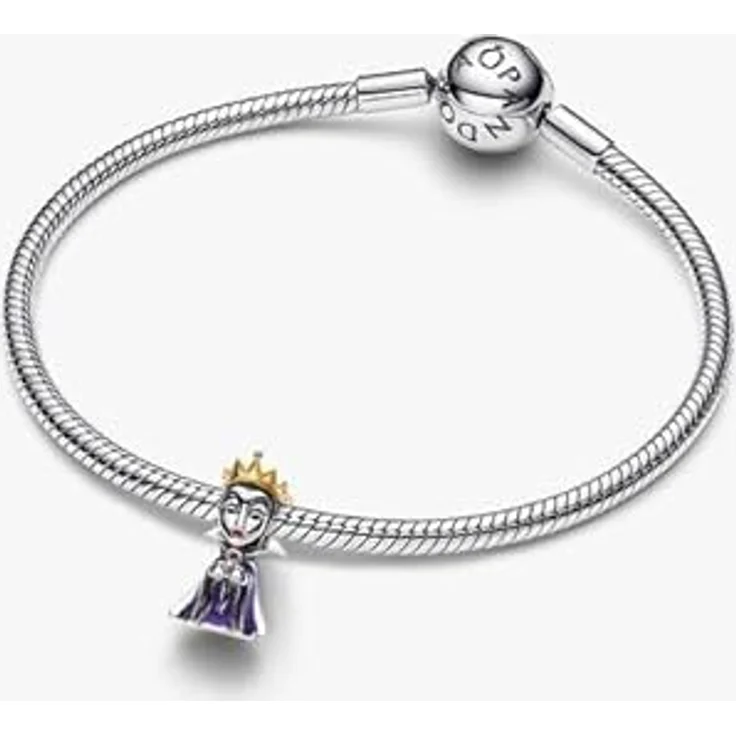 PANDORA Moments Disney Villains Böse Königin Charm aus Sterling-Silber mit 14K Vergoldung und rotem Kristall, kompatibel mit Moments, 764380C01 – Bild 2