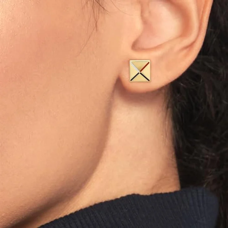 Tommy Hilfiger GIANNA 2780916, Ohrstecker aus Edelstahl in Gold mit IP-Ionen-Plattierung und praktischem Steckverschluss – Bild 3