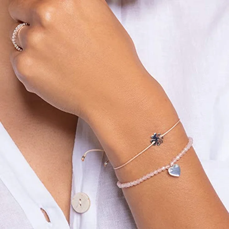 Thomas Sabo Armband rosa Perlen mit Herz, 925 Sterling Silber, Damenarmband A1985-813-9-L20V – Bild 2