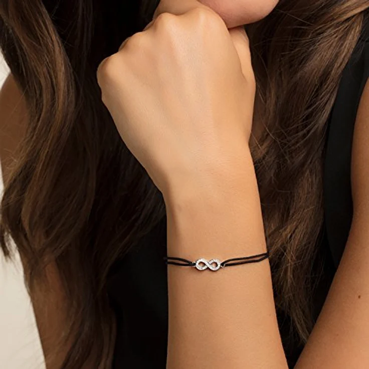 THOMAS SABO Damen Armband Little Secret Infinity, Schwarz, 925 Sterling Silber – Bild 2