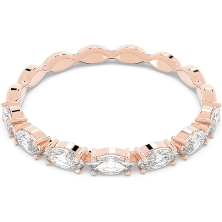 SWAROVSKI Damenring Edelstahl, Kristall, rosevergoldet, Ringgröße 50, 5366573