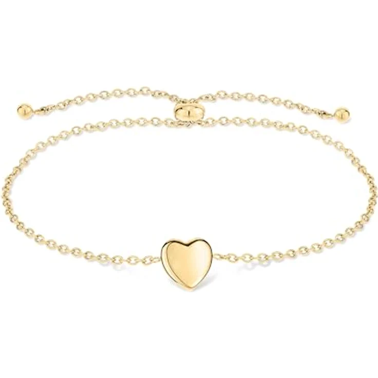 Tamaris Armband TJ-0625-B-23, Damen-Armband aus Edelstahl IP Gold mit Herzanhänger, 23 cm – Bild 1