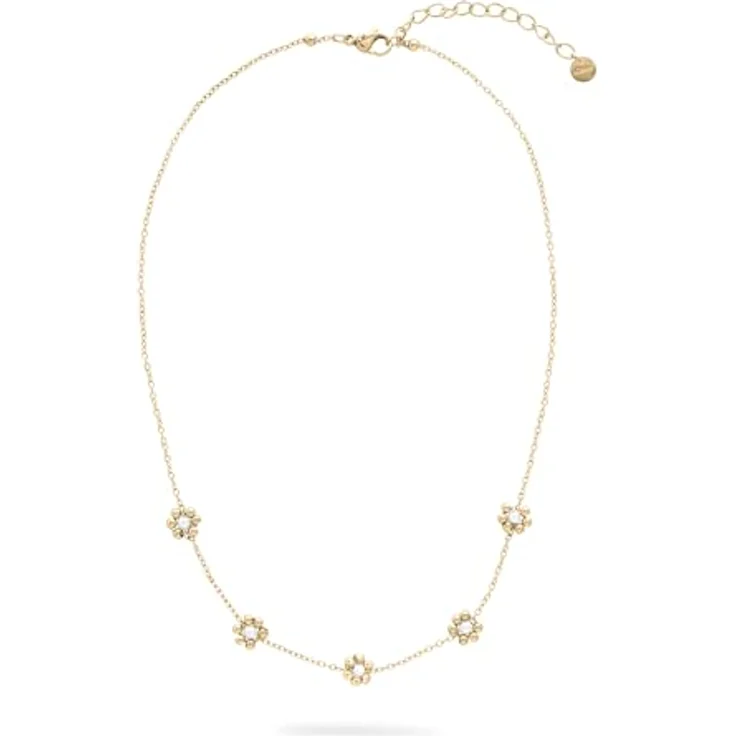 s.Oliver Necklace - Elegante Halskette aus poliertem Edelstahl in IP Gold - Rolokette 45 cm - wasserfest & hautfreundlich – Bild 3