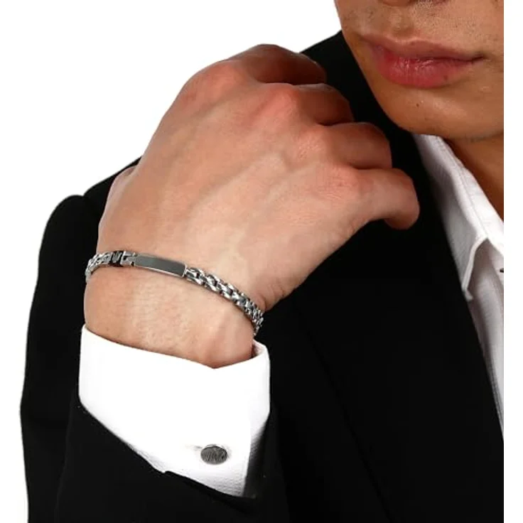 Maserati Herren-Stahlarmband, ICONIC-Kollektion, 21,5 cm, mit praktischem Schmuckverschluss, JM324AVD56 – Bild 5