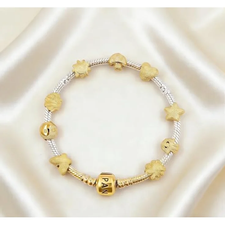 Anduonie 925 Silber Charms Anhänger mit Gold Stopper, roter Pilz Charm für europäische Armbänder und Halsketten – Bild 3