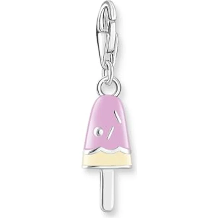 THOMAS SABO Charm-Anhänger Eis, recyceltes 925 Sterlingsilber mit weißen Steinen, Charm Club Anhänger mit Karabinerhaken – Bild 2