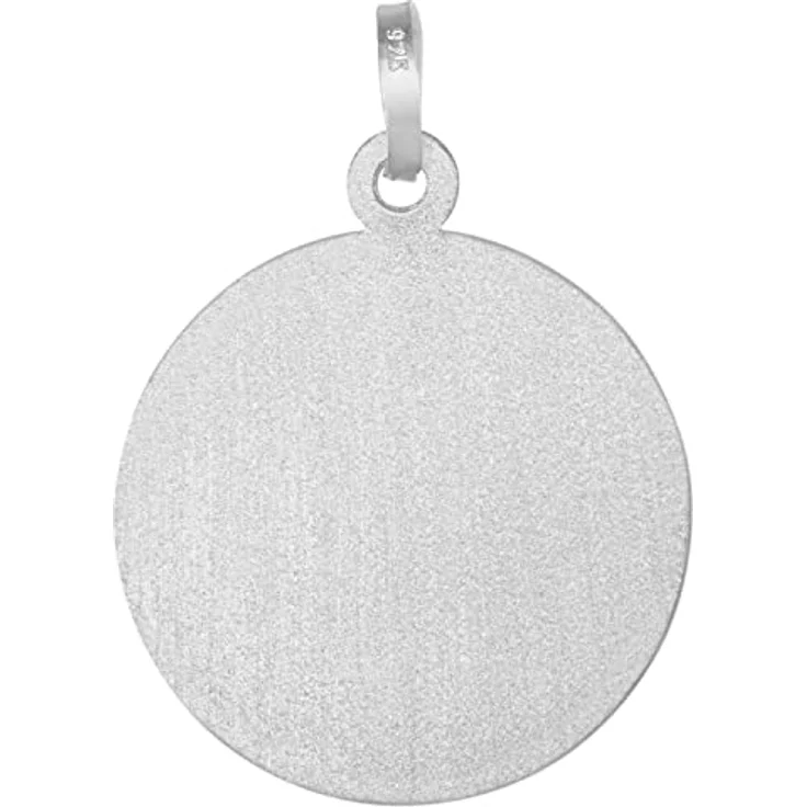 trendor Halskette mit Schutzengel-Anhänger Ø 18 mm, 925 Silber, Venezianer-Kette 50 cm, elegantes Schmuckstück für Damen und Herren – Bild 2