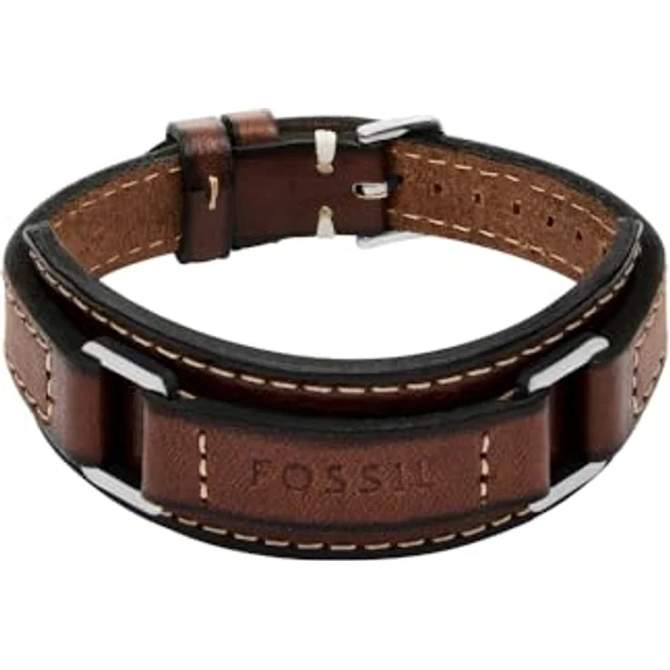 Fossil Machine Herren Braun Lederarmband, JF04941040, Mattes Finish, Sichere Dornschließe, 25 cm Länge, 2,4 cm Breite – Bild 1