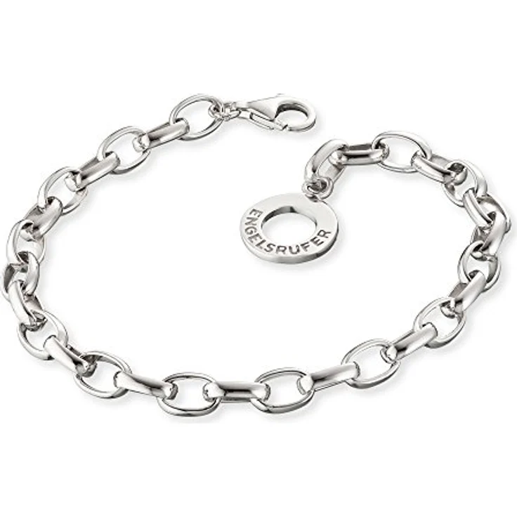 Engelsrufer Damen Charm-Armband, rhodiniertes 925er Sterlingsilber, verstellbare Länge 19,5 cm, elegantes Design, nickelfrei – Bild 1
