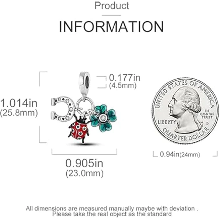 TINSLO Charm Anhänger 925 Sterling Silber, Zirkonia-Steine, kompatibel mit Pandora Armband und Halskette für Frauen und Mädchen – Bild 5
