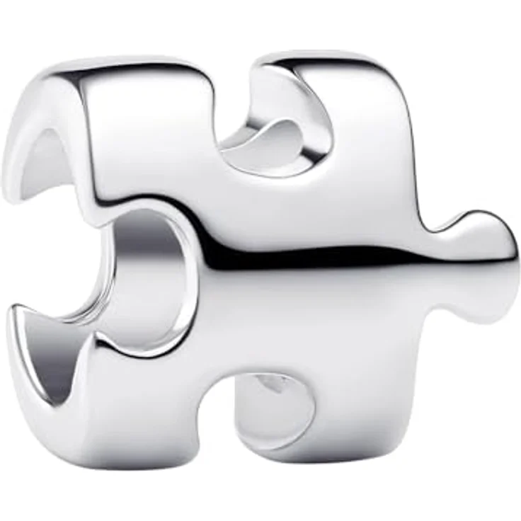 PANDORA Mini Charm Puzzleteil, silbernes Bead mit stilvollem Charme – Bild 1