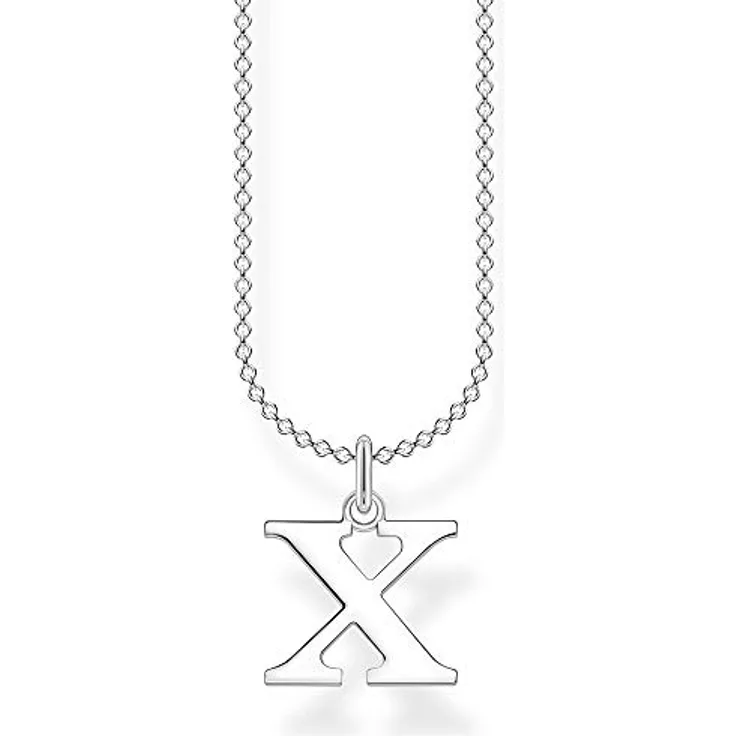 THOMAS SABO Kette Buchstabe X, 925 Sterlingsilber mit Karabinerverschluss, individuell kombinierbar