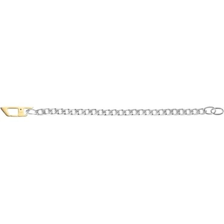 Diesel DX1338040, Herren-Armband aus Edelstahl, Silber, 180-195mm, 7mm, Karabinerverschluss – Bild 5