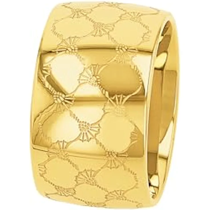 JOOP! Gravierbarer Damenring aus Edelstahl, Gold, 12 mm breit, in Schmuck Geschenk Box – Bild 2