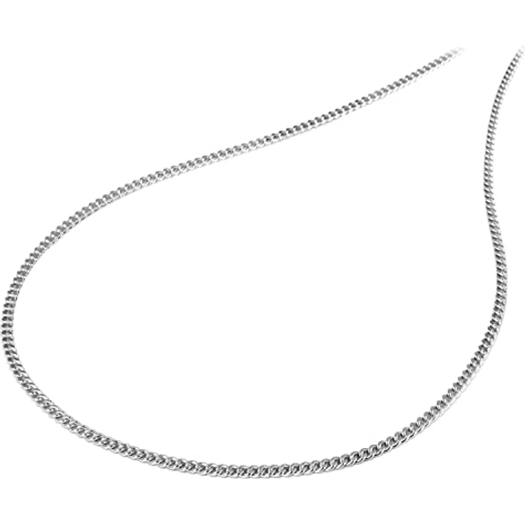trendor Herren Halskette 925 Silber Flachpanzerkette 2,7 mm breit, modischer Halsschmuck aus echtem Sterlingsilber, 45 cm, Made in Germany, Geschenkidee – Bild 2