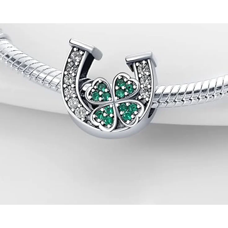 TINSLO Charm Anhänger Damen, 925 Sterling Silber mit Zirkonia-Steinen, kompatibel mit Pandora Armbändern und Halsketten, ideal als Geschenk für Frauen und Mädchen – Bild 2
