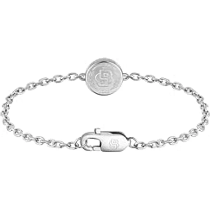 BOSS DOUBLE B COIN Armband für Herren aus poliertem Edelstahl mit Charm in Münzform, 190 mm Innendurchmesser, Karabinerverschluss mit BOSS Logo – Bild 2