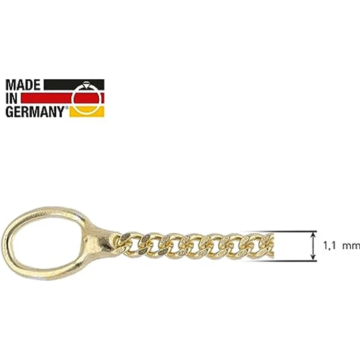trendor Feine Panzerkette 925 Silber Vergoldet, 1,1 mm Breit, zierliche Halskette für Damen, 45 cm, zeitlose Geschenkidee – Bild 5