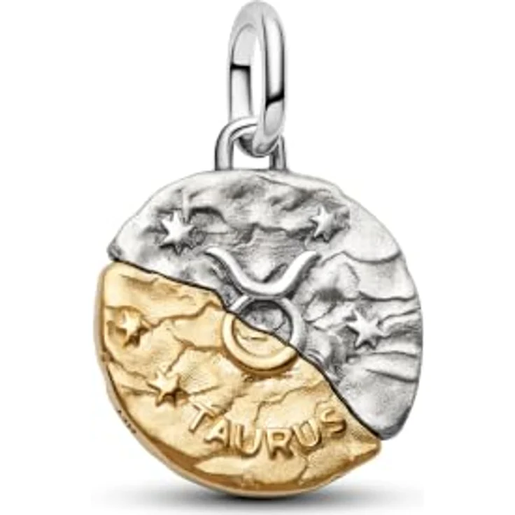 Pandora Charm Sternzeichen 764986C01, Sternzeichen Stier, Zirkonia, Bicolor, Silber- und Gelbgoldfarben – Bild 1