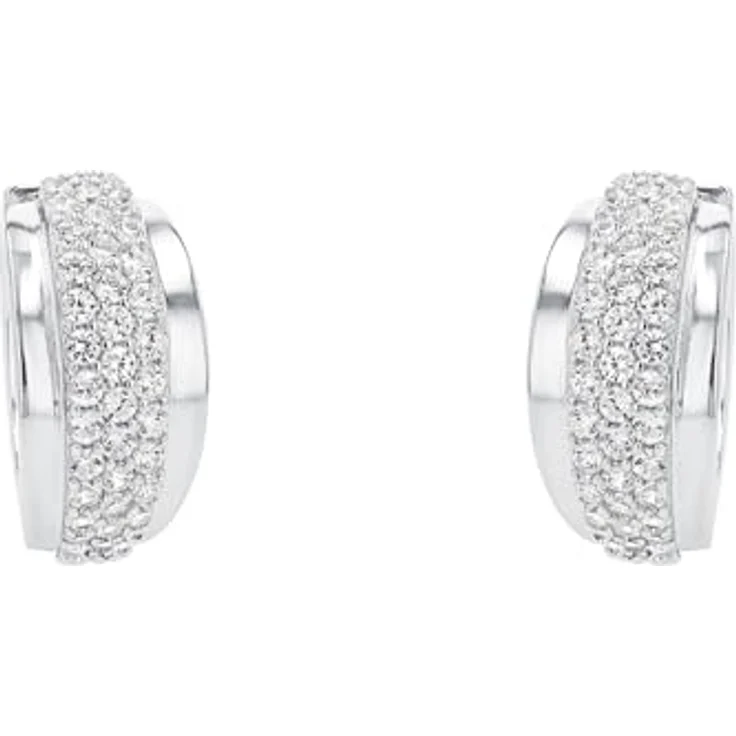 Amor Creolen 925 Sterling Silber Damen Ohrschmuck, mit 78 Zirkonia, 1,5 cm, Silber, in Schmuck Geschenk Box, 2024100 – Bild 2