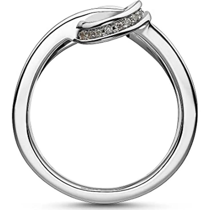 JETTE Damenring Seamans Duty 44, 925er Silber mit Zirkonia, Breite 1,5 cm – Bild 2