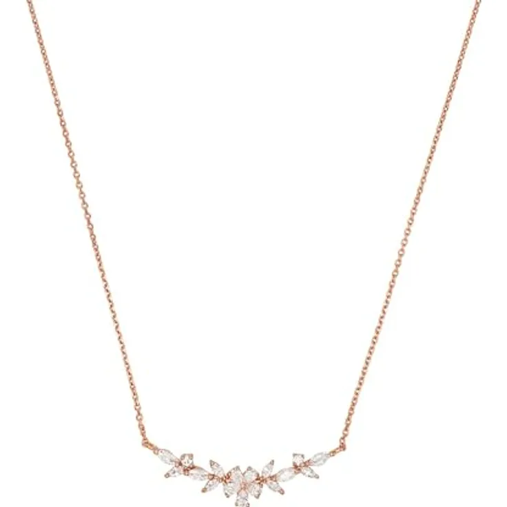 Amor Kette mit Anhänger 925 Sterling Silber, Damen Halsschmuck mit Zirkonia, roséfarben, 40+5 cm, in Geschenkbox