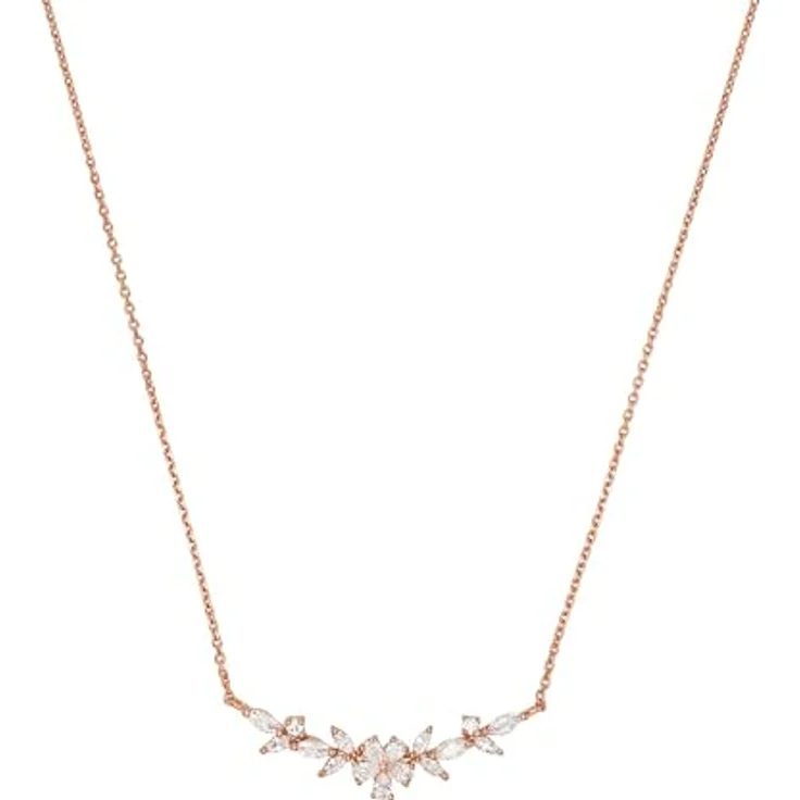 Amor Kette mit Anhänger 925 Sterling Silber, Damen Halsschmuck mit Zirkonia, roséfarben, 40+5 cm, in Geschenkbox – Bild 1