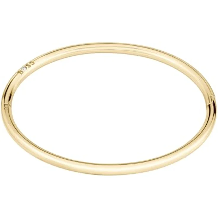 BOSS Jewelry LIVE Bangle Armreif für Damen, Gelbgold-Ionenplattierung, 59x68mm, nahtloser Klappverschluss – Bild 1
