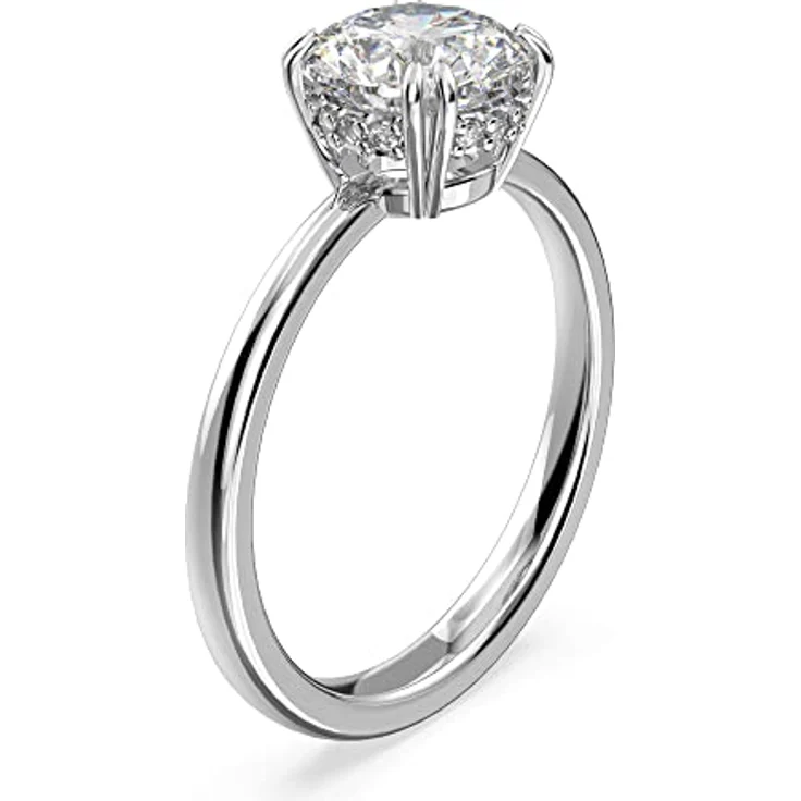 Swarovski Stilla Cocktailring, Rhodinierter Damenring mit Princess-Schliff und strahlenden Swarovski Kristallen – Bild 2