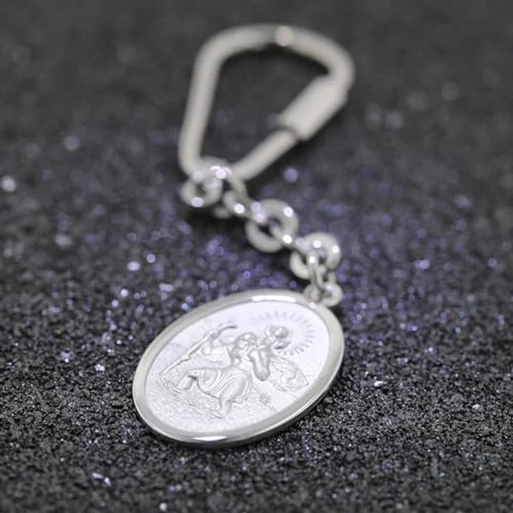 trendor Runder Anhänger Christophorus, Kettenanhänger aus Sterlingsilber 925, rhodiniert, 30 x 22 x 18 mm, Made in Germany – Bild 3