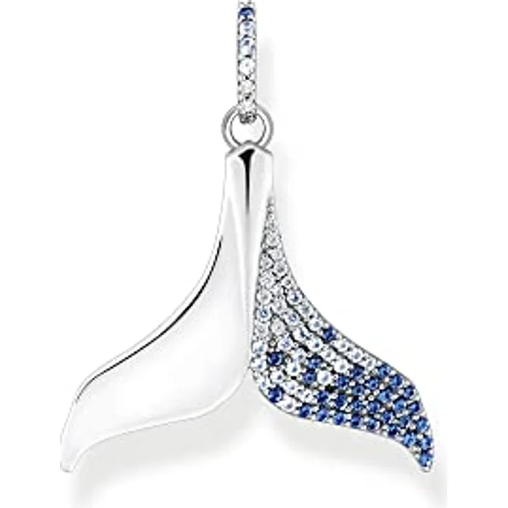 Thomas Sabo Anhänger Schwanzflosse mit blauen Zirkonia-Steinen aus geschwärztem Sterling-Silber, PE931-644-1 – Bild 1