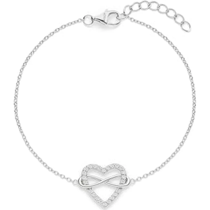 s.Oliver Bracelet, Elegantes Armband aus 925er Sterlingsilber, verstellbar bis 20 cm, wasserfest & hautfreundlich, silber – Bild 1