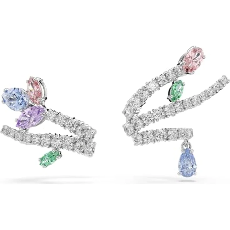 Swarovski x Ariana Grande Ohrspangen, Rhodiniert mit klaren Swarovski Zirconia und strahlenden Pastellfarben – Bild 1